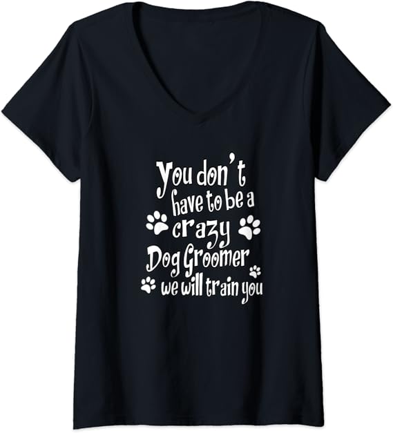 Womens Dog Grooming Pet Groomer VNeck TShirt Clothing